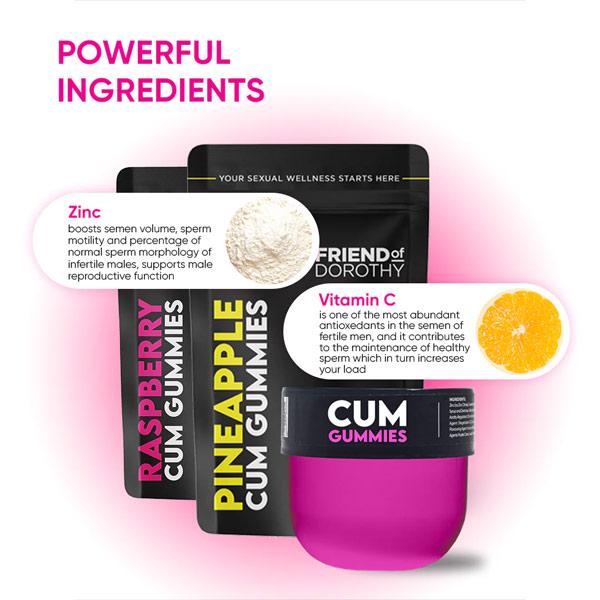 Friend Of Dorothy CUM GUMMIES | 60 Gummies - Pineapple