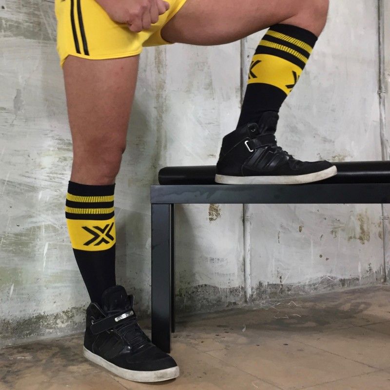 Boxer Barcelona Deluxe Boxer Football Sock | Black/Yellow