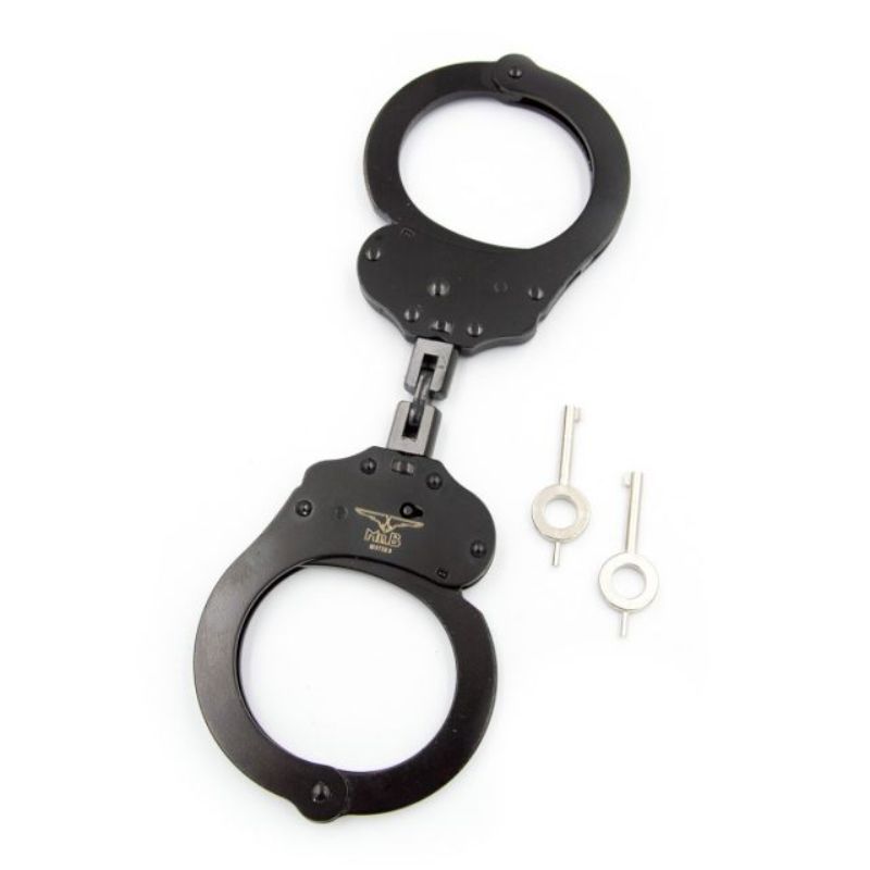 Mister B Handcuffs with Double Lock and Loop | Black