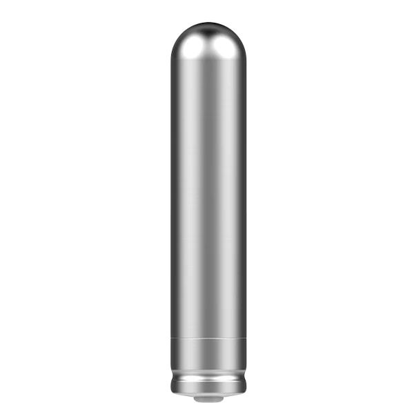 Nexus FERRO Stainless Steel Rechargeable Waterproof 6 Speed Bullet - Silver 