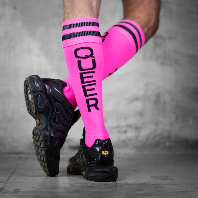 Boxer Barcelona Football Sock - Neon Fuchsia | QUEER