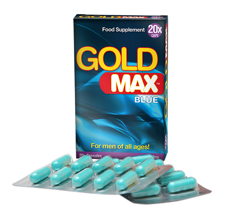GOLD MAX 450mg Herbal Erection Blue Pill | 20 Pack