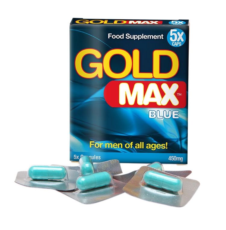 GOLD MAX 450mg Herbal Erection Blue Pill | 5 Pack