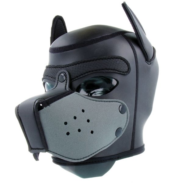 Mr S Leather NEOPRENE Puppy Hood: Replacement Muzzle | Grey