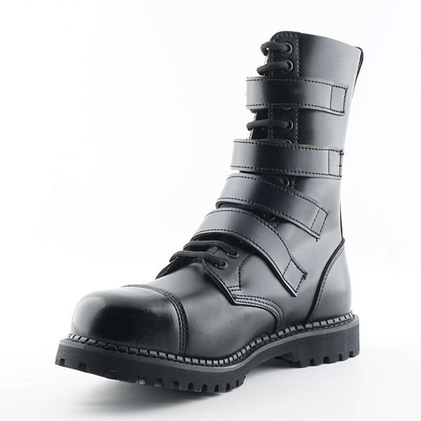 Grinders QUAD Boot | Black Leather