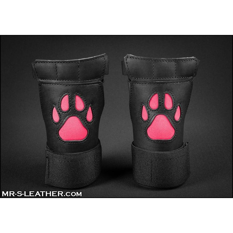 Mr S Leather OPEN PAW Puppy Gloves | Pink