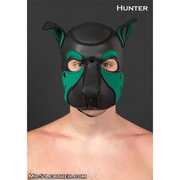 Mr S Leather NEOPRENE FRISKY Puppy Hood | Black & Hunter