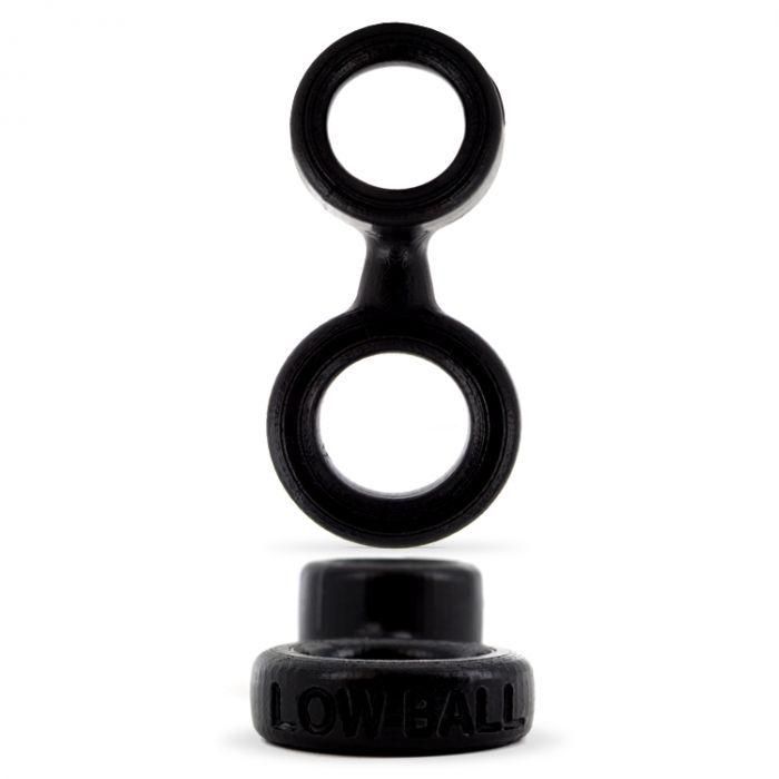 Oxballs LOW BALL Cock Ring with Ball Stretcher | Black