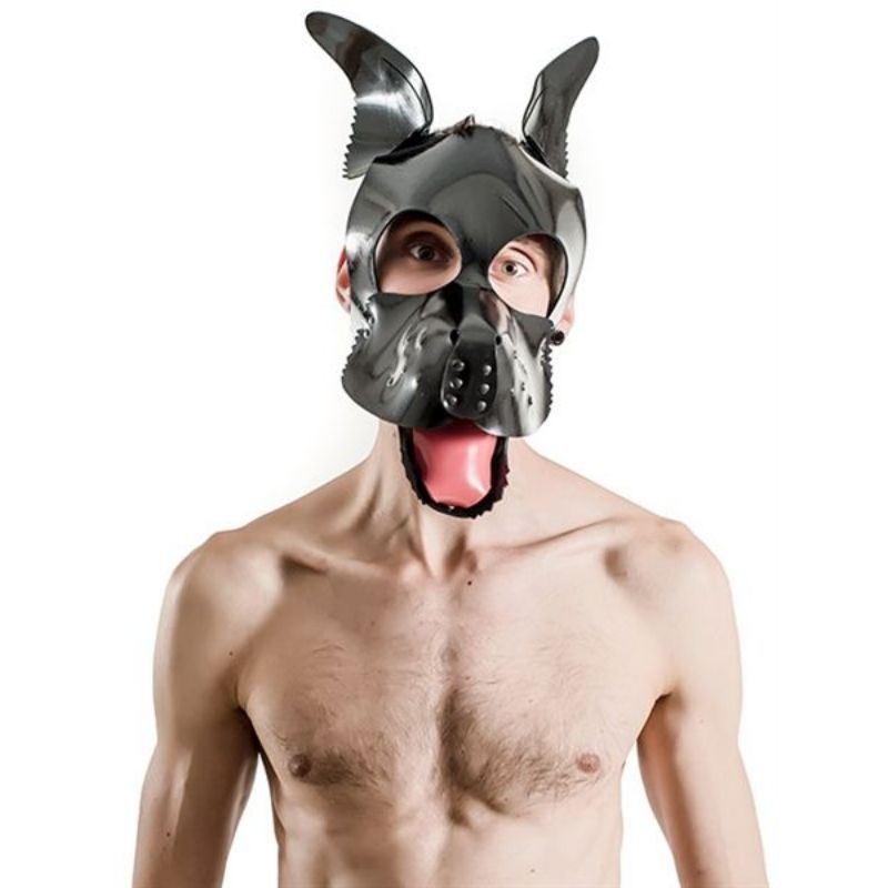 Mister B FETCH Rubber Dog Hood | Black