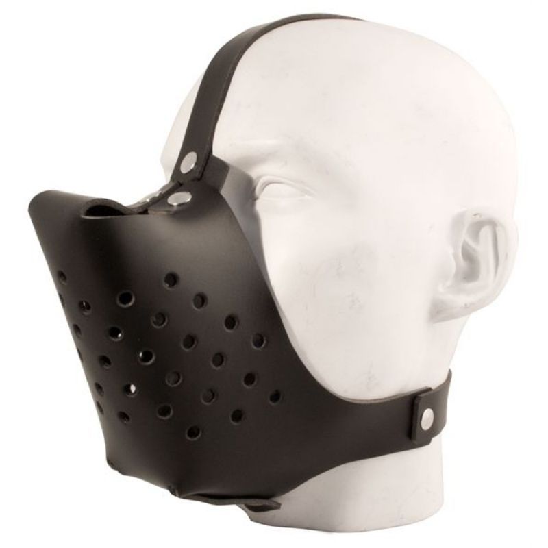 Mister B Leather DOG MUZZLE | Black Leather