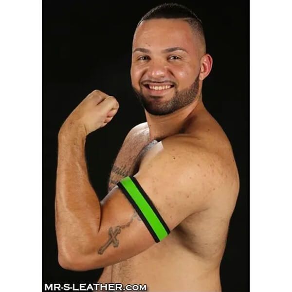 Mr.S Leather NEO BOLD Colour Armband | Lime