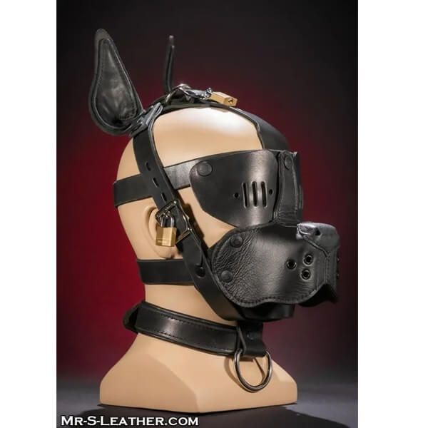 MR.S Leather Bondage Dog Muzzle Black