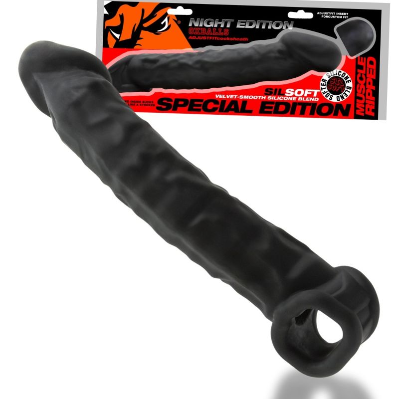 Oxballs MUSCLE RIPPED Slim Cocksheath | Night Black