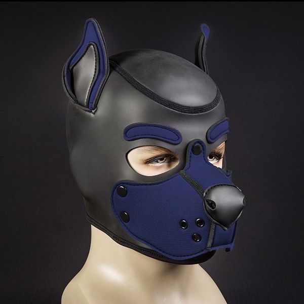 Mr S Leather Neoprene K9 Puppy Hood | Black/Navy