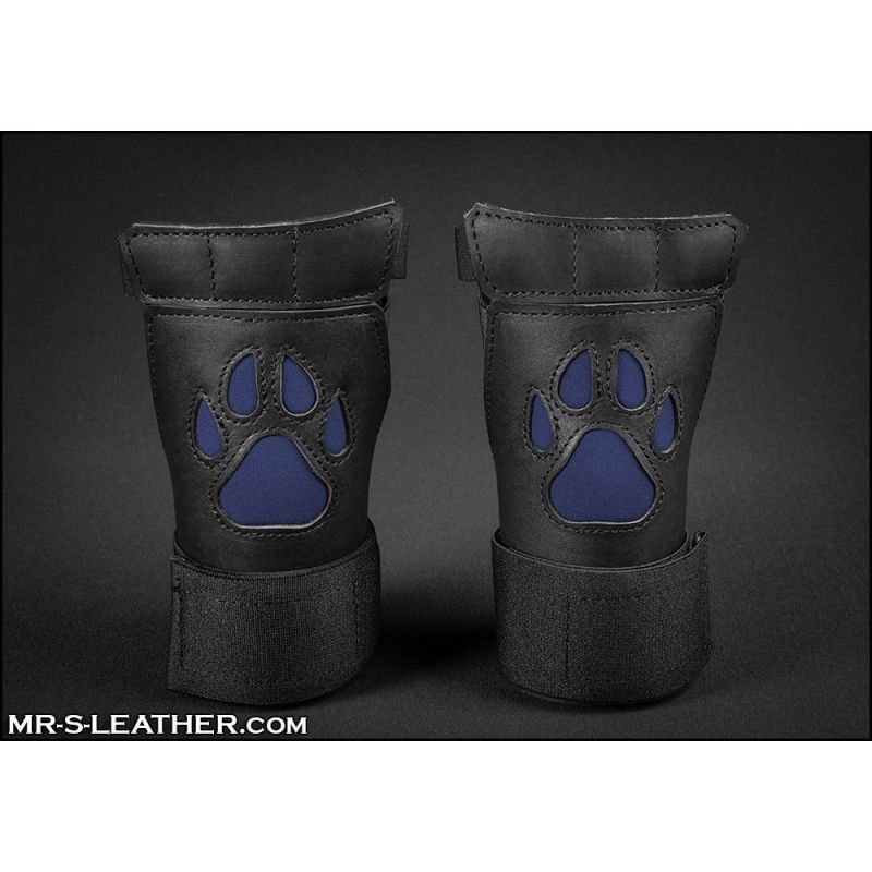 Mr S Leather OPEN PAW Puppy Gloves | Navy Blue