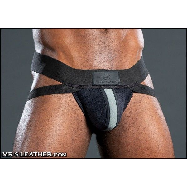 Mr S Leather NEO AIR MESH Jock | Black & Grey