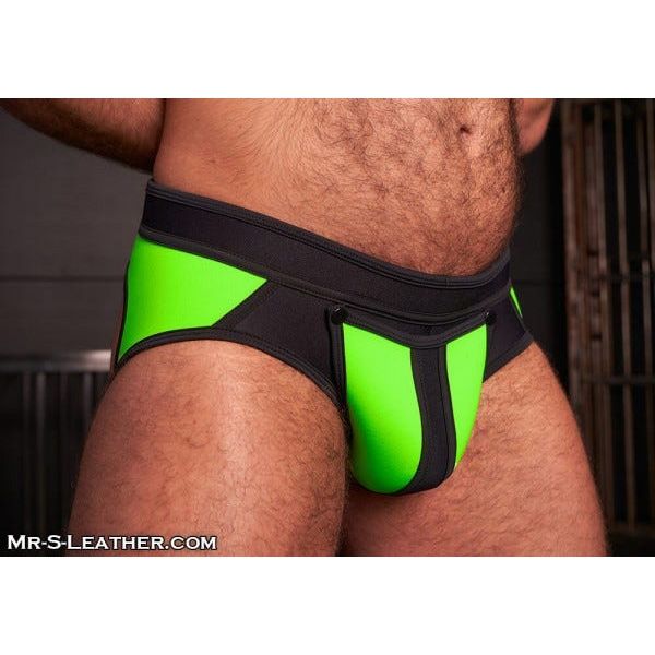 Mr S Leather Neo All Access Brief | Lime