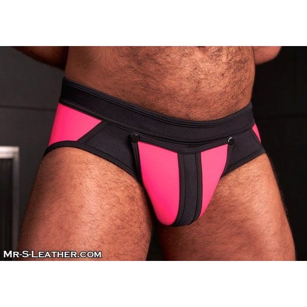 Mr S Leather Neo All Access Brief | Pink