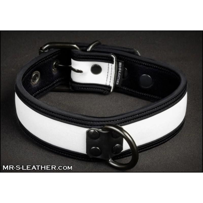 Mr S Leather NEO Puppy Collar | White