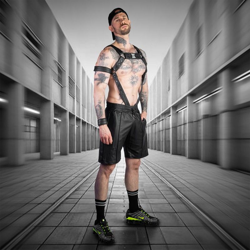 Boxer Barcelona Neon Rave Bracer Rubberised Neo Harness | Black