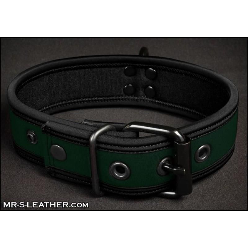 Mr S Leather NEO Puppy Collar: Small to Large | Hunter Green