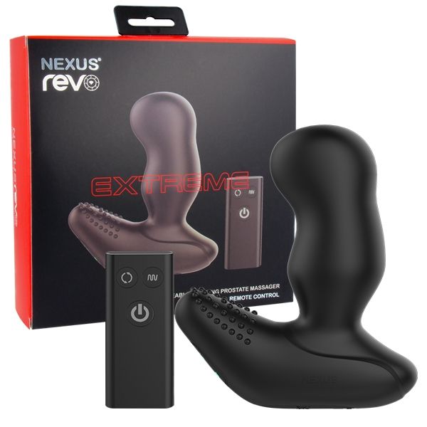 Nexus REVO EXTREME: XL Remote Controlled Rotating Prostate Massager | Black 