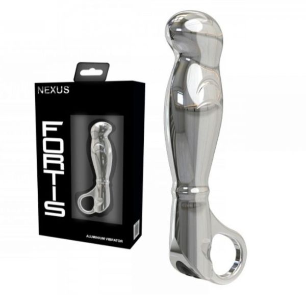 Nexus FORTIS Vibrating and Rechargeable Metal Prostate Massager | Silver