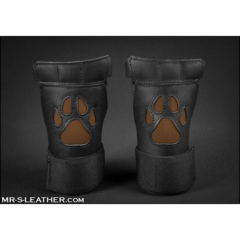 Mr S Leather OPEN PAW Puppy Gloves | Brown
