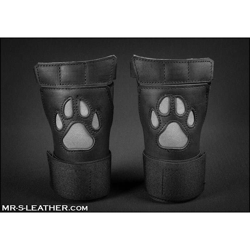 Mr S Leather OPEN PAW Puppy Gloves | Grey