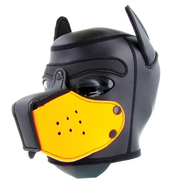 Mr S Leather NEOPRENE Puppy Hood: Replacement Muzzle | Orange 