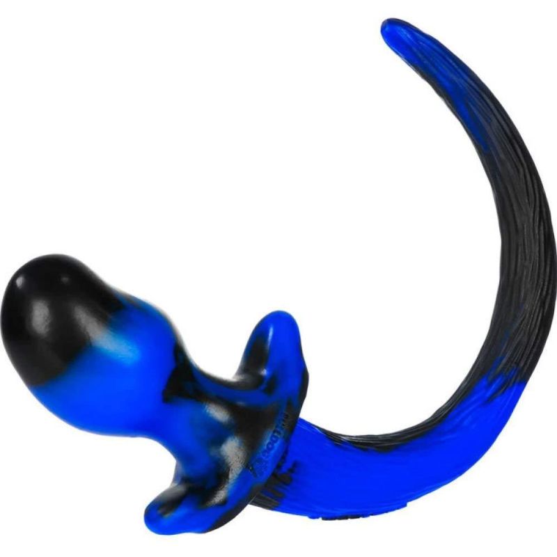 Oxballs BEAGLE Puppy Tail Butt Plug | Blue & Black Swirl