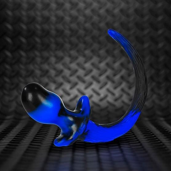 Oxballs BULLDOG Puppy Tail Butt Plug | Blue & Black Swirl