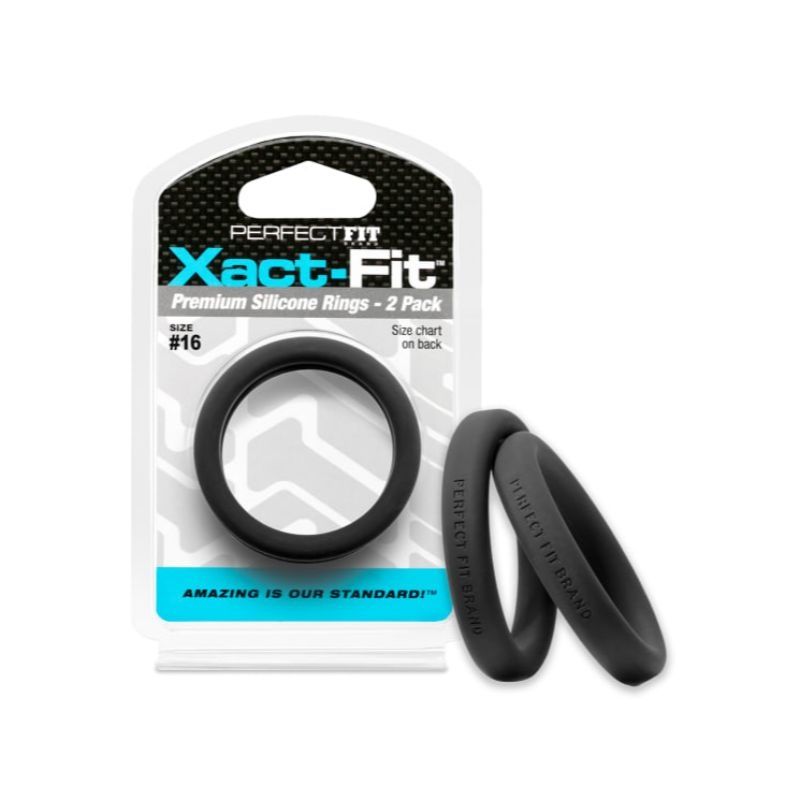 Perfect Fit XACT FIT Silicone Cock Ring 2 Pack | Size Options