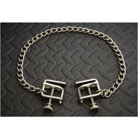 Mr S Leather PRESS Nipple Clamp and Chain
