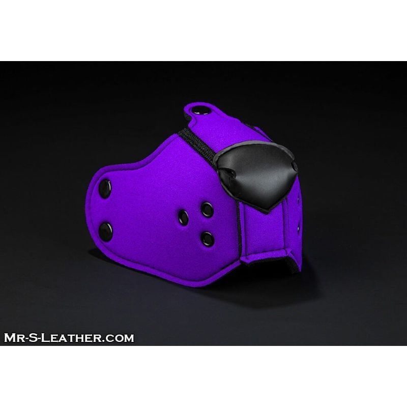 Mr S Leather NEOPRENE Puppy K9 Muzzle | Purple