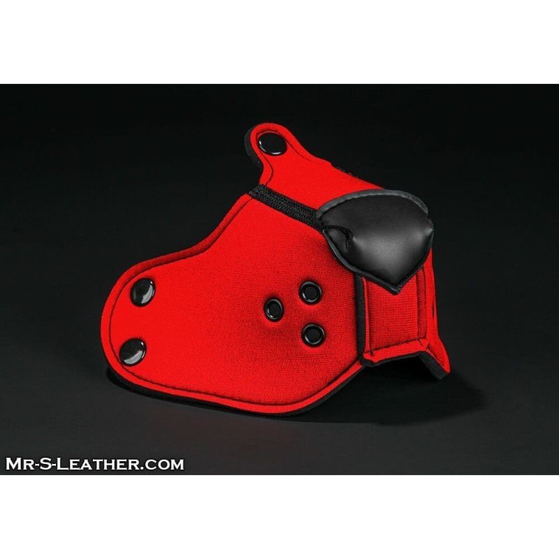 Mr S Leather NEOPRENE Puppy K9 Muzzle | Red