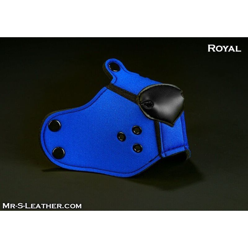 Mr S Leather NEOPRENE Puppy K9 Muzzle | Royal Blue