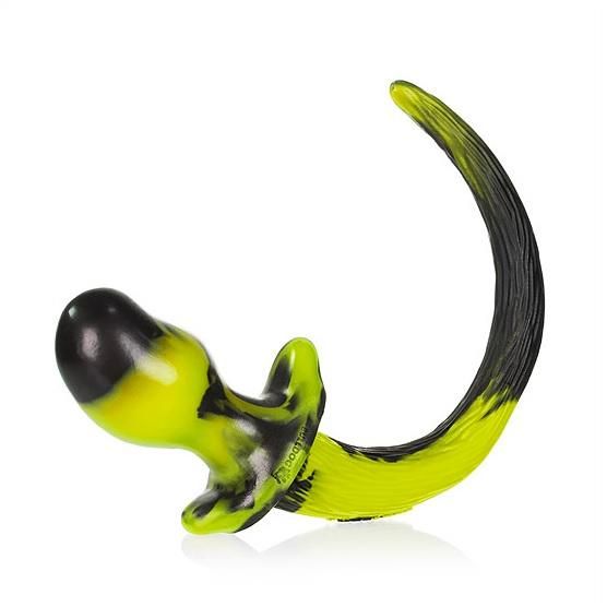 Oxballs MASTIFF Puppy Tail Butt Plug | Yellow & Black Swirl