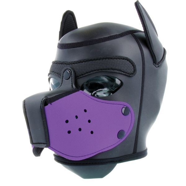 Mr S Leather NEOPRENE Puppy Hood: Replacement Muzzle | Purple