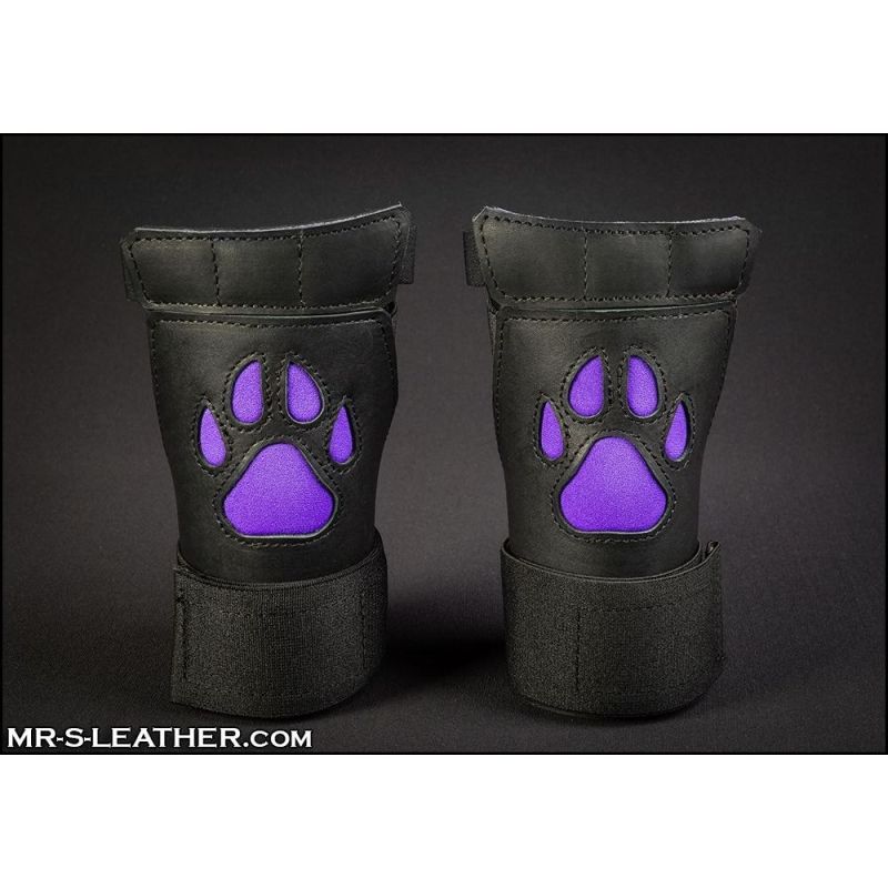 Mr S Leather OPEN PAW Puppy Gloves | Purple