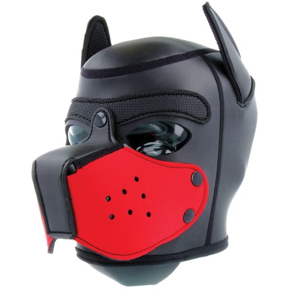 Mr S Leather NEOPRENE Puppy Hood: Replacement Muzzle | Red