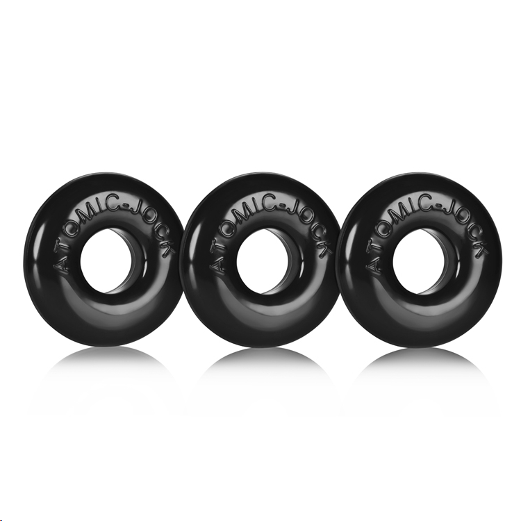 Oxballs RINGER Donut Cockring 3 Pack - Black