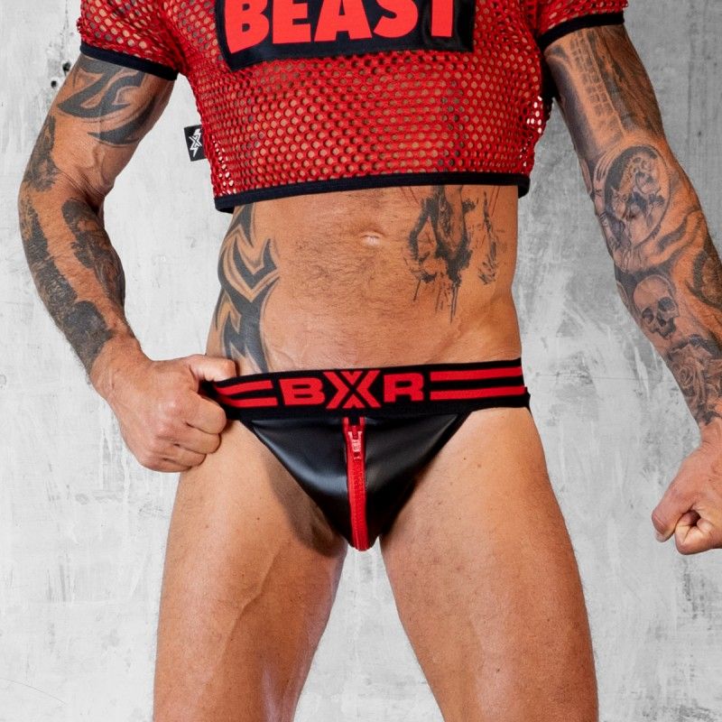 Boxer Barcelona Sexy Jock - BIG ZIP | Black/Red