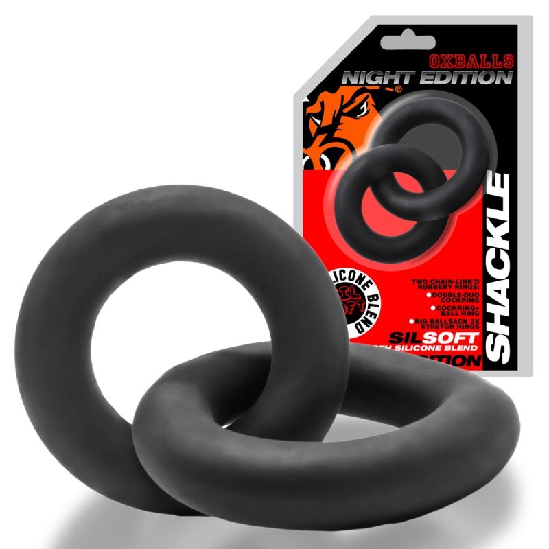 Oxballs SHACKLE Cock & Ball Ring | Night Black