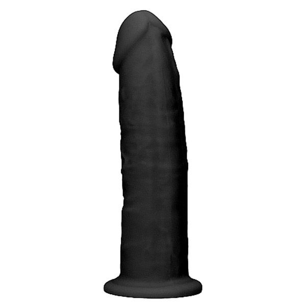 Silicone Dildo Without Balls - Black | 7.5 Inches