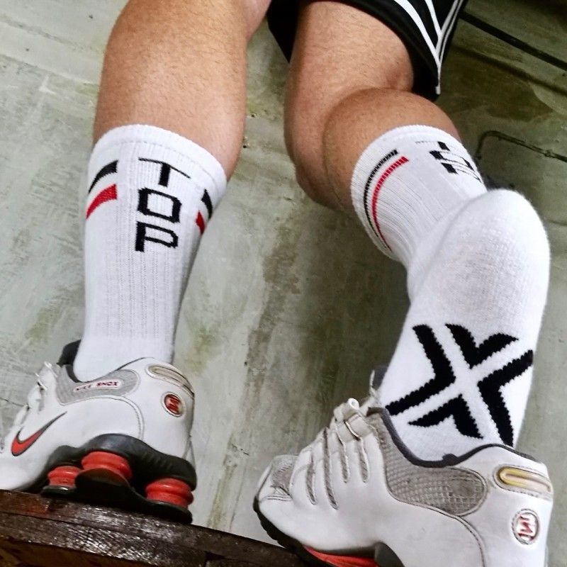 Boxer Barcelona Skater Socks White/Red/Black | TOP