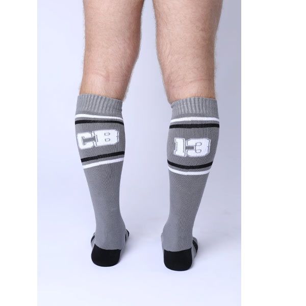Cell Block 13 CHALLENGER Knee Length Socks | Grey