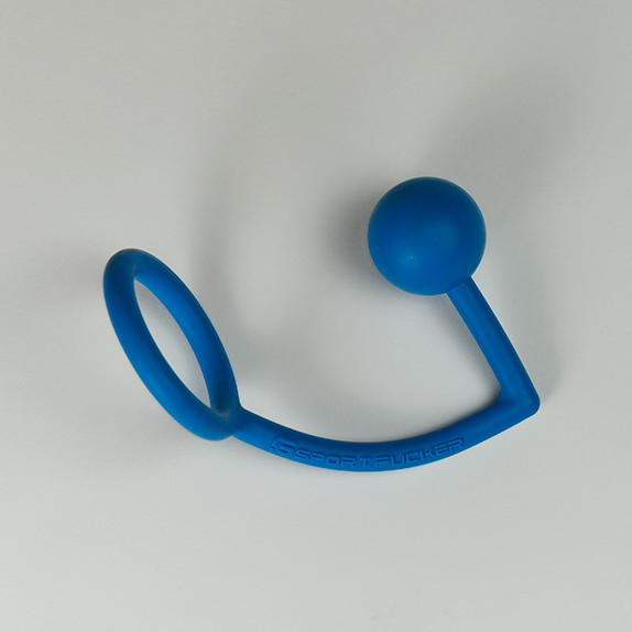 SPORT FUCKER Jock Lock Blue - Cock Ring with Anal Ball