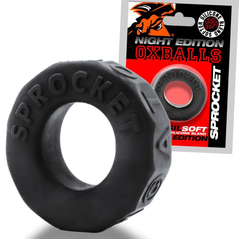 Oxballs Sprocket Cockring | Night Black