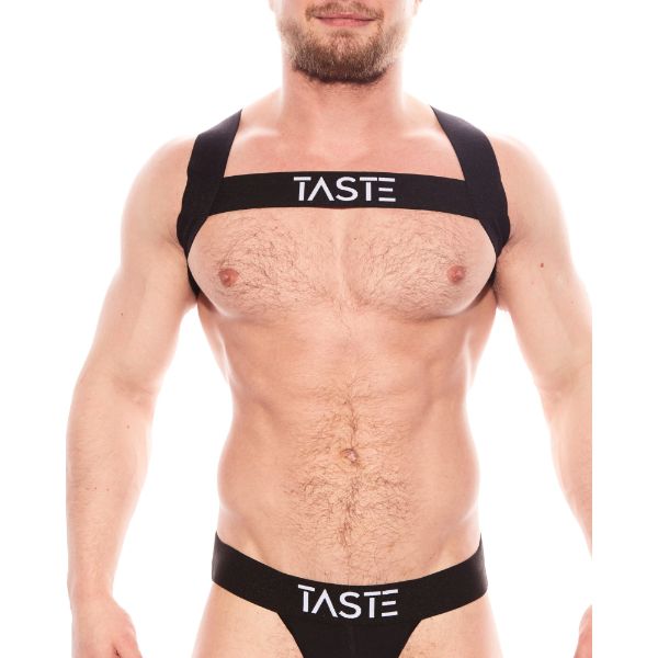 TASTE Signature Elasticated Chest Harness | Black